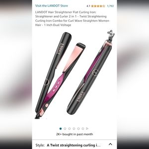 Landot Pro 2 in 1 Hair Straightener and Curler